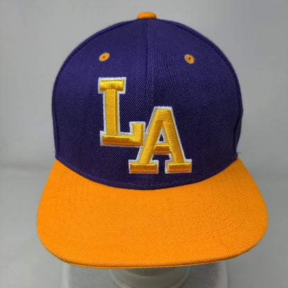 LA Los Angeles Snapback Hat Multi One Size Embroidered Colorblock