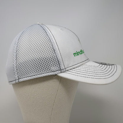 New Era Baseball Cap White L Bayer Mindful Matters Mesh Stretch Fit 39THIRTY Hat