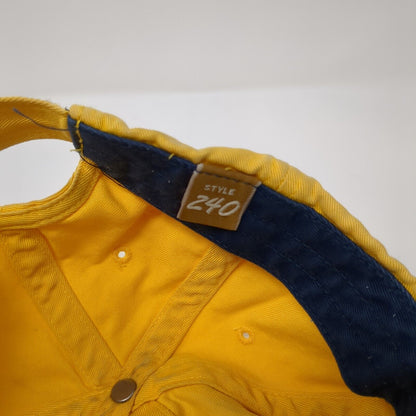 Skinners Rockhouse Coffee Strapback Hat Yellow One Size Distressed Richardson