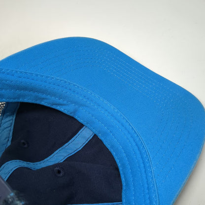 Bud Light Trucker Hat Blue OSFM Mesh Snapback Beer Contrast Sandwich Brim Hat