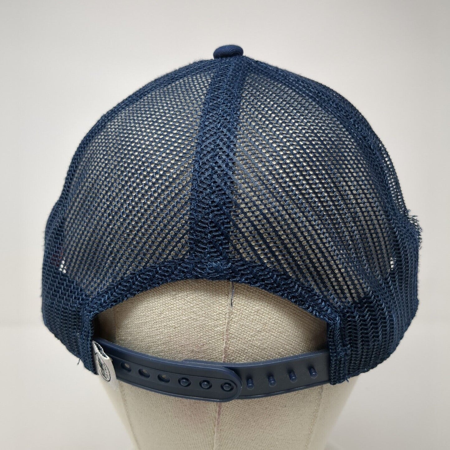 FMF Snapback Trucker Hat Blue One Size Adjustable Embroidered Mesh Back 6 Panel