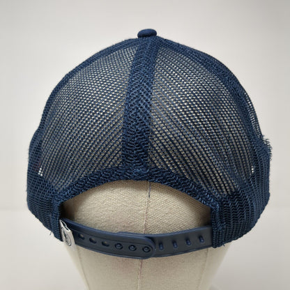 FMF Snapback Trucker Hat Blue One Size Adjustable Embroidered Mesh Back 6 Panel