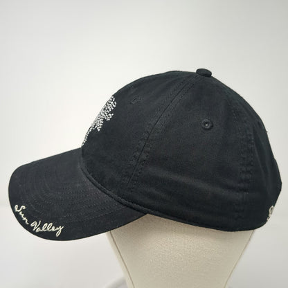 Gear for Sports Black Cap OS Silver Rhinestone Moose Sun Valley Slideback Hat