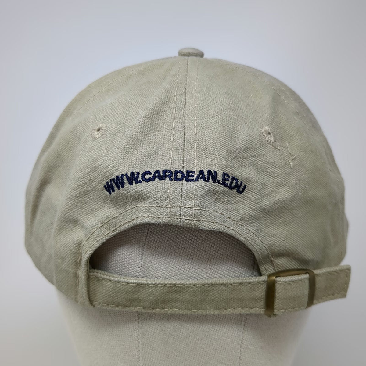HeadShot Baseball Cap Beige OSFM Cardean University Compass Logo Adjustable Hat