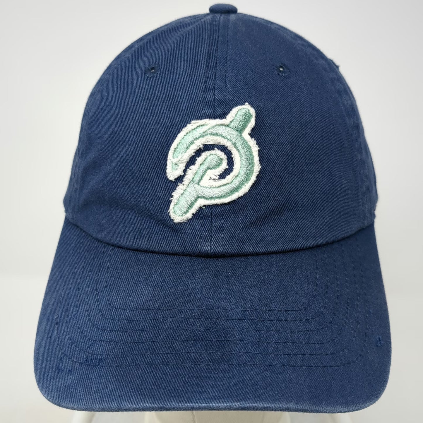 Captiv8 Peloton Blue One Size Baseball Cap Slideback Distressed Cotton Logo Hat