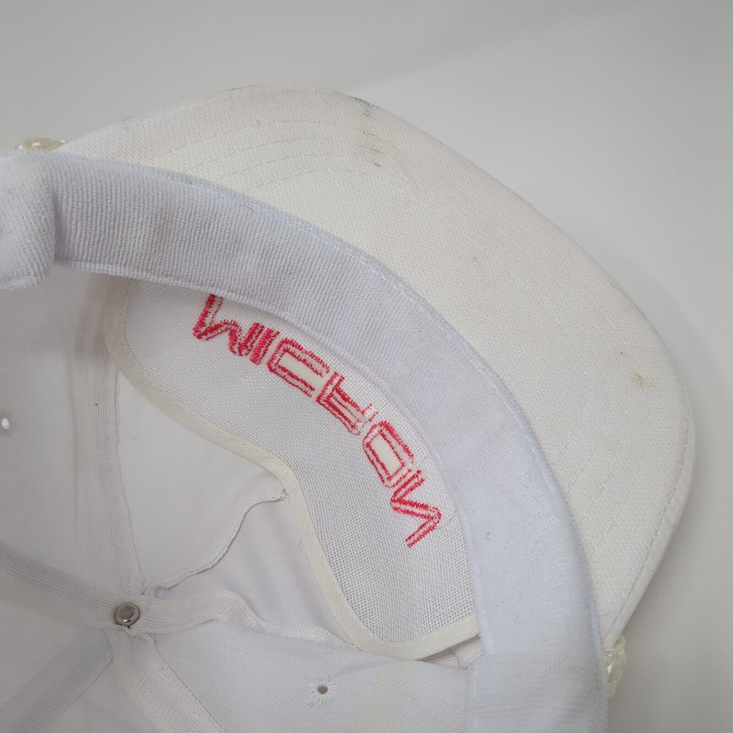 Micron Slideback Hat White One Size Adjustable Rope 6 Panel Sportcap