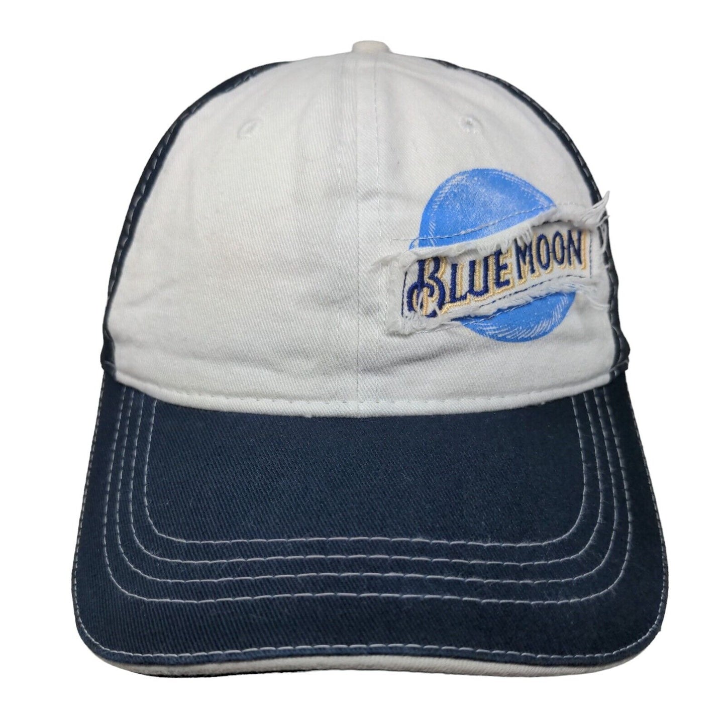 Blue Moon Brewing Co. Strapback Hat Blue OSFA Colorblock Miller Coors