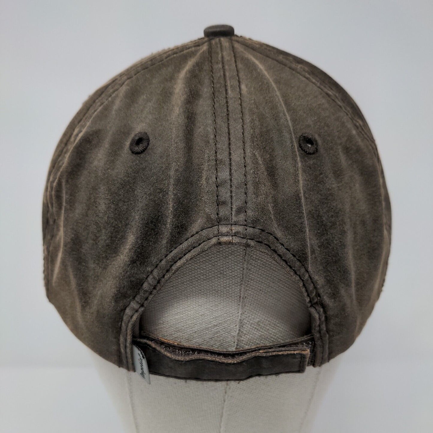 Imperial Strapback Hat Brown OSFA Adjustable Solid Blank 6 Panel