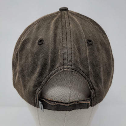 Imperial Strapback Hat Brown OSFA Adjustable Solid Blank 6 Panel