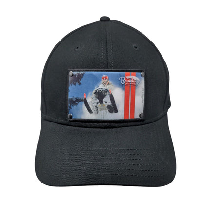 Brundage Mountain Stryder Snapback Hat Black OSFM Vent Holes Otto