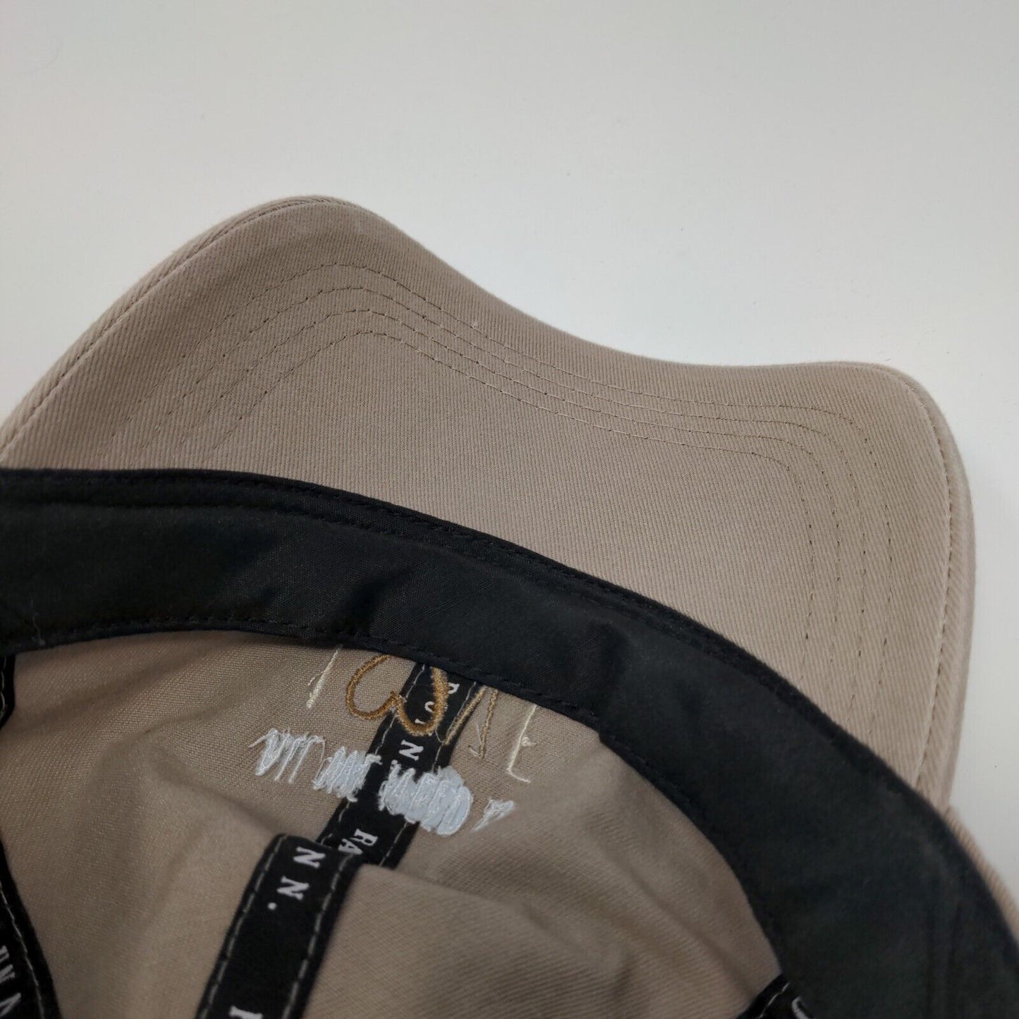 All We Need Is Love Slideback Hat Tan OSFM Embroidered 6 Panel Rae Dunn