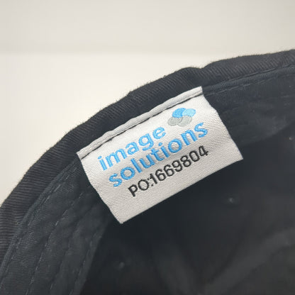 Image Solutions Baseball Cap Black One Size Adjustable Embroidered 6 Panel
