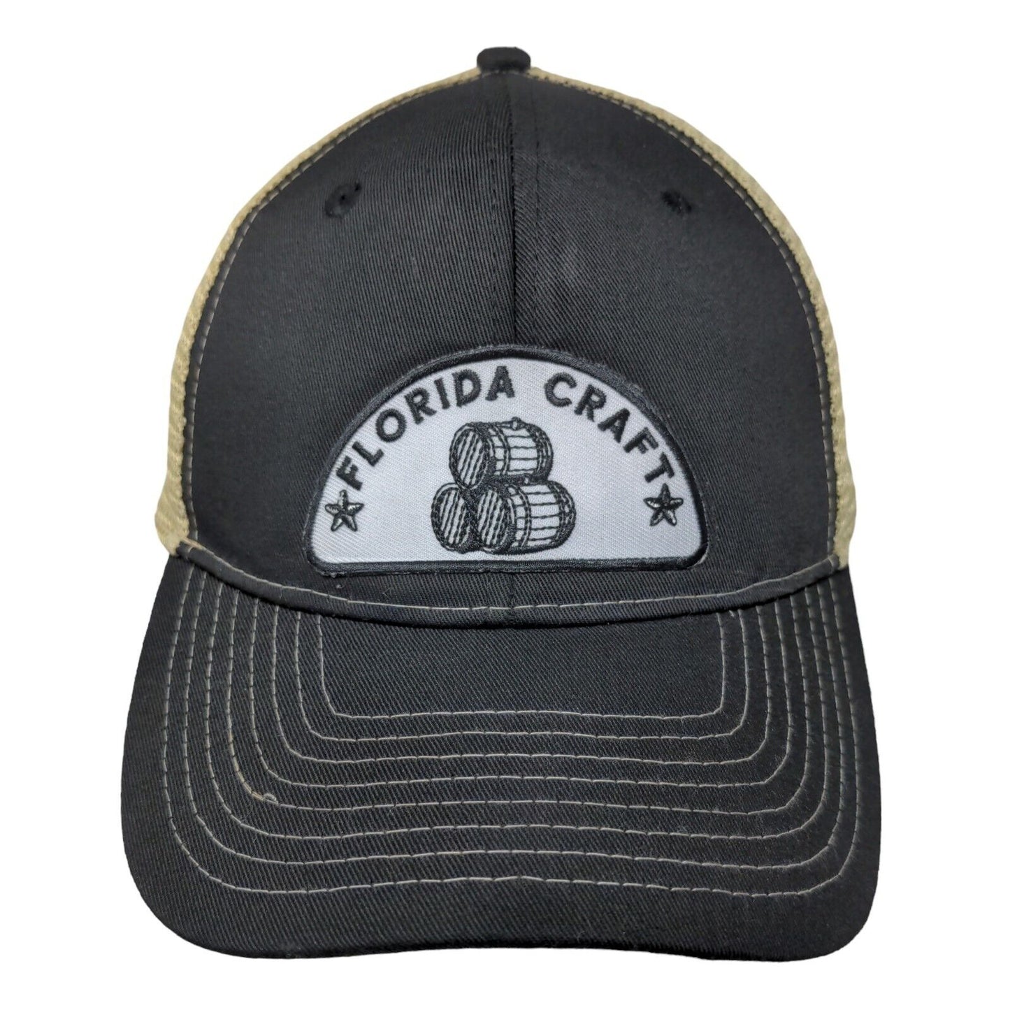 Florida Craft Snapback Mesh Back Trucker Hat Black One Size Colorblock