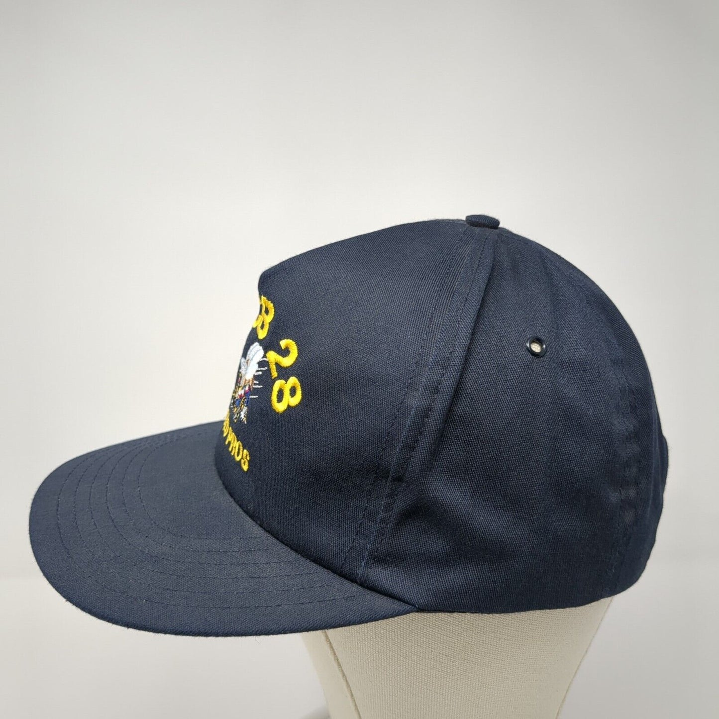 NMCB 28 The Old Pros Snapback Hat Blue OS Adjustable Embroidered Eagle Crest