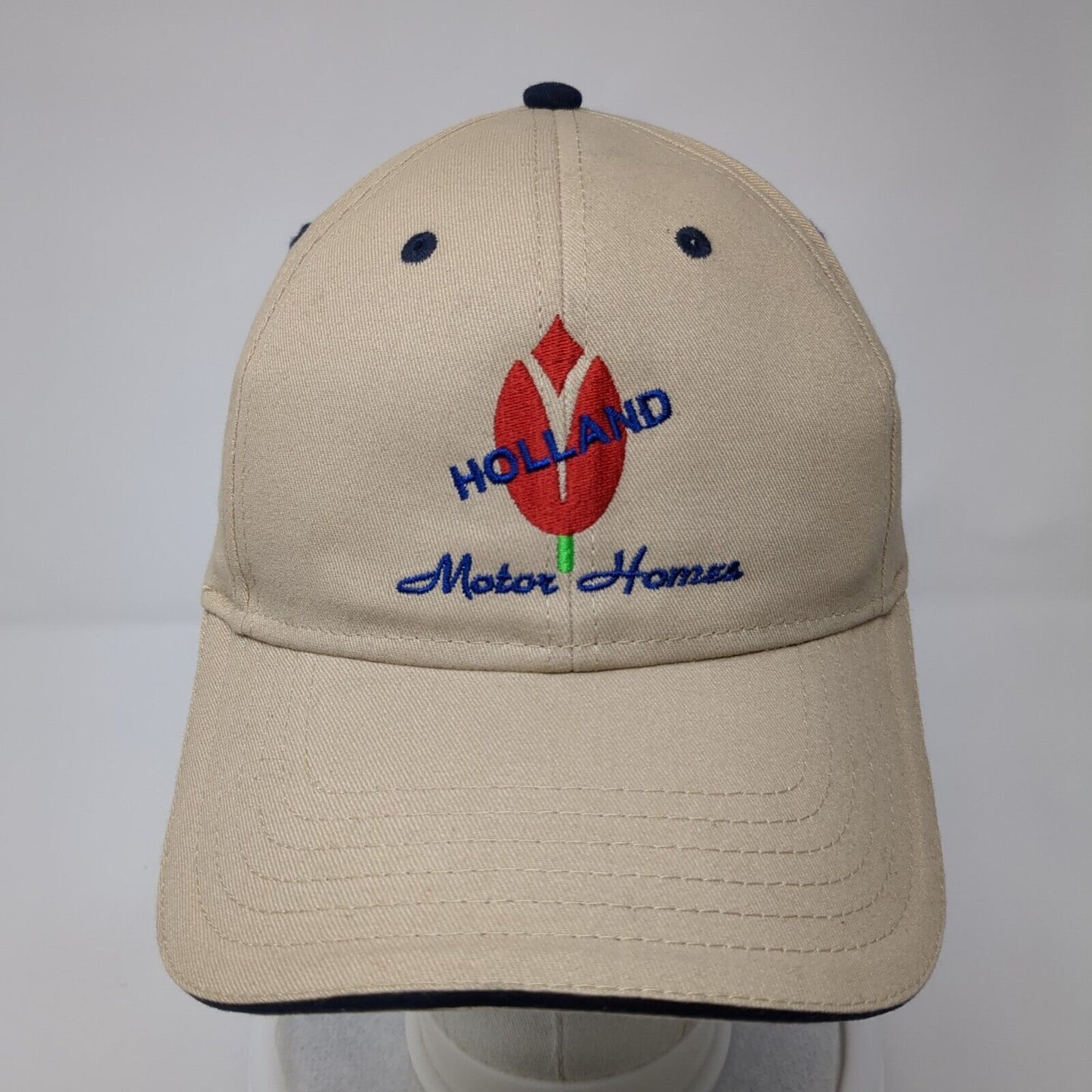 Holland Motor Homes Strapback Hat Tan One Size Adjustable Embroidered Otto