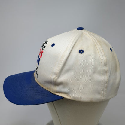 Logo 7 Snapback White Blue One Size 1995 NBA Finals Rockets Champions NBA Hat