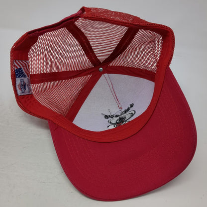 Nissun 5 Panel Red Hat One Size Mesh Back Strapback Gringo's Mexican Food Logo