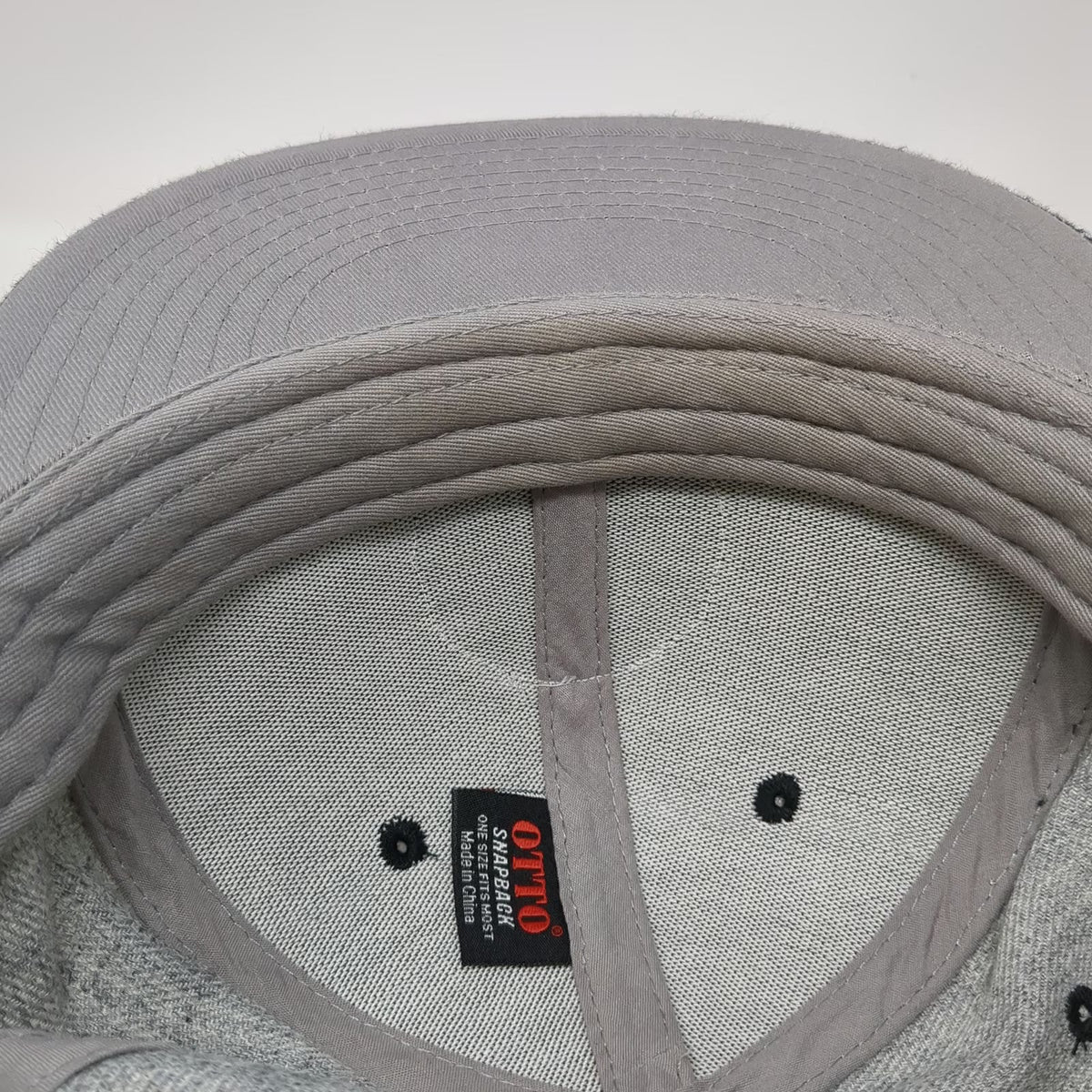 OTTO Snapback Hat Gray Black One Size Flat Brim Nayborhood Patch Logo 2010