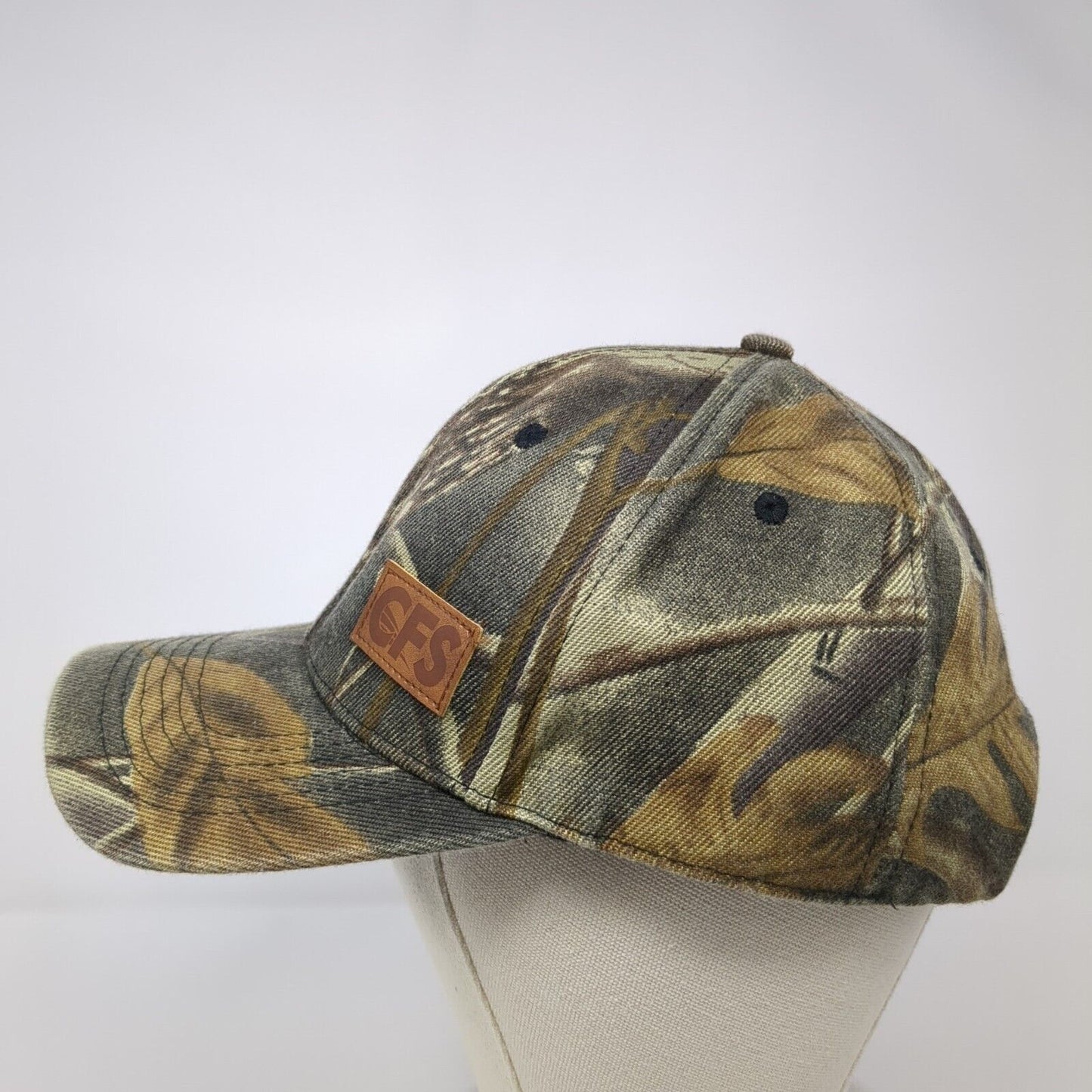 CFS Leather Patch Snapback Hat Camo One Size Adjustable Hunting Outdoor