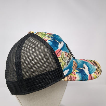 Da Kine Hawaii Snapback Trucker Hat Multi One Size Mesh Back Palm Tree