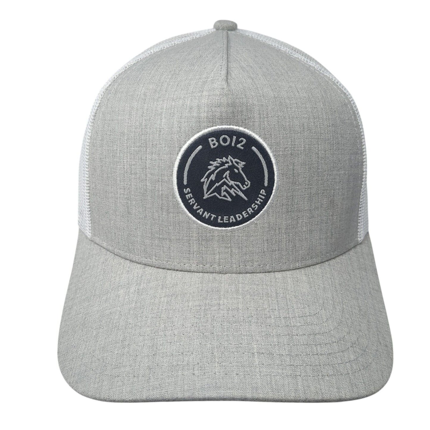 BO12 Servant Leadership Snapback Trucker Hat Gray OS Adjustable Mesh Chilled