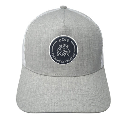 BO12 Servant Leadership Snapback Trucker Hat Gray OS Adjustable Mesh Chilled