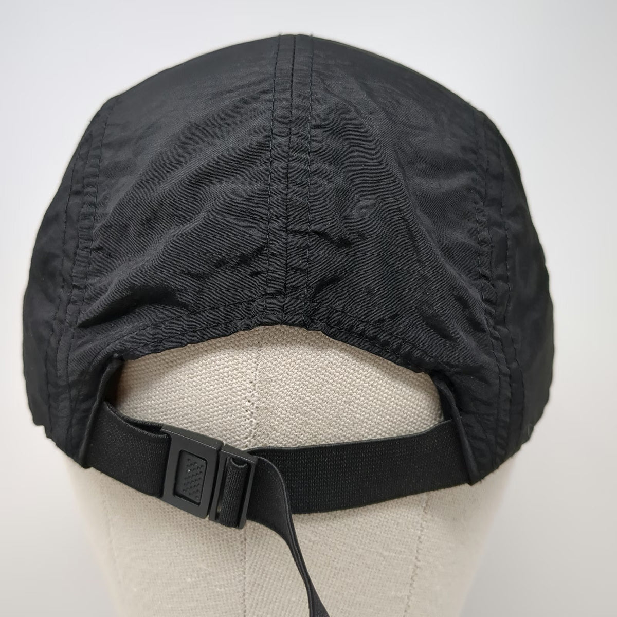 ATWYLD 5 Panel Hat Black One Size Flat Brim Slideback Tonal Logo Lightweight