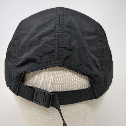 ATWYLD 5 Panel Hat Black One Size Flat Brim Slideback Tonal Logo Lightweight