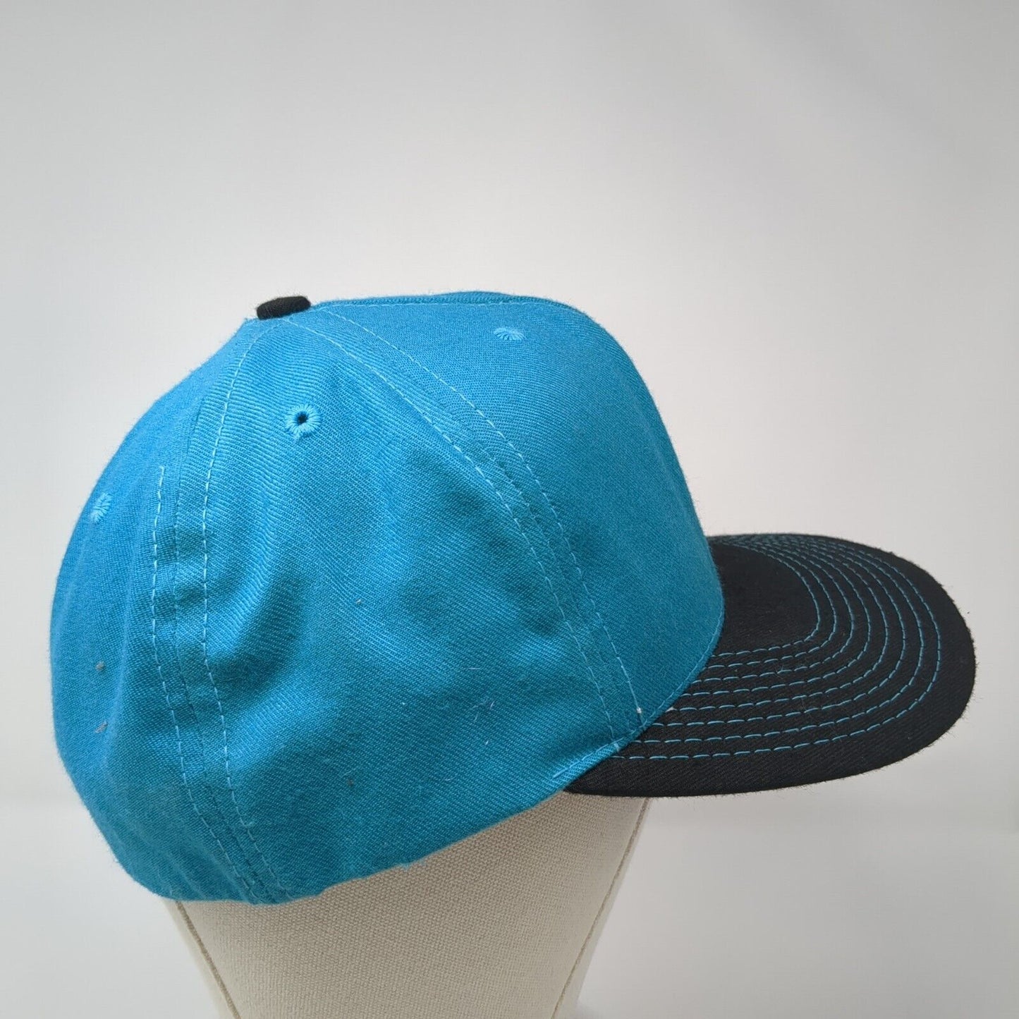 Twin City Knitting Fitted Baseball Cap Blue 7 3/8 Lightweight Colorblock Blank