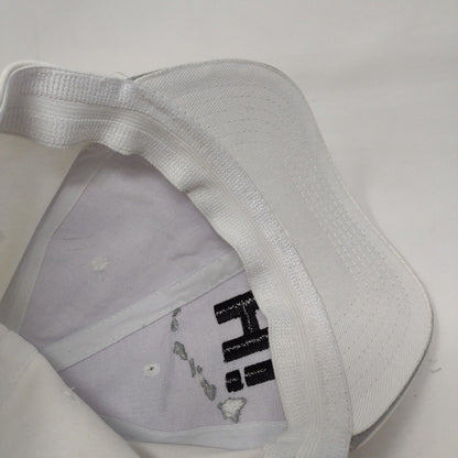 Hi Stretch Fitted Hat White OSFA Embroidered Vented Holes 6 Panel Surfware