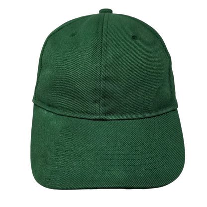 Unbranded Strapback Hat Green One Size Adjustable Vented Holes Blank Polyester