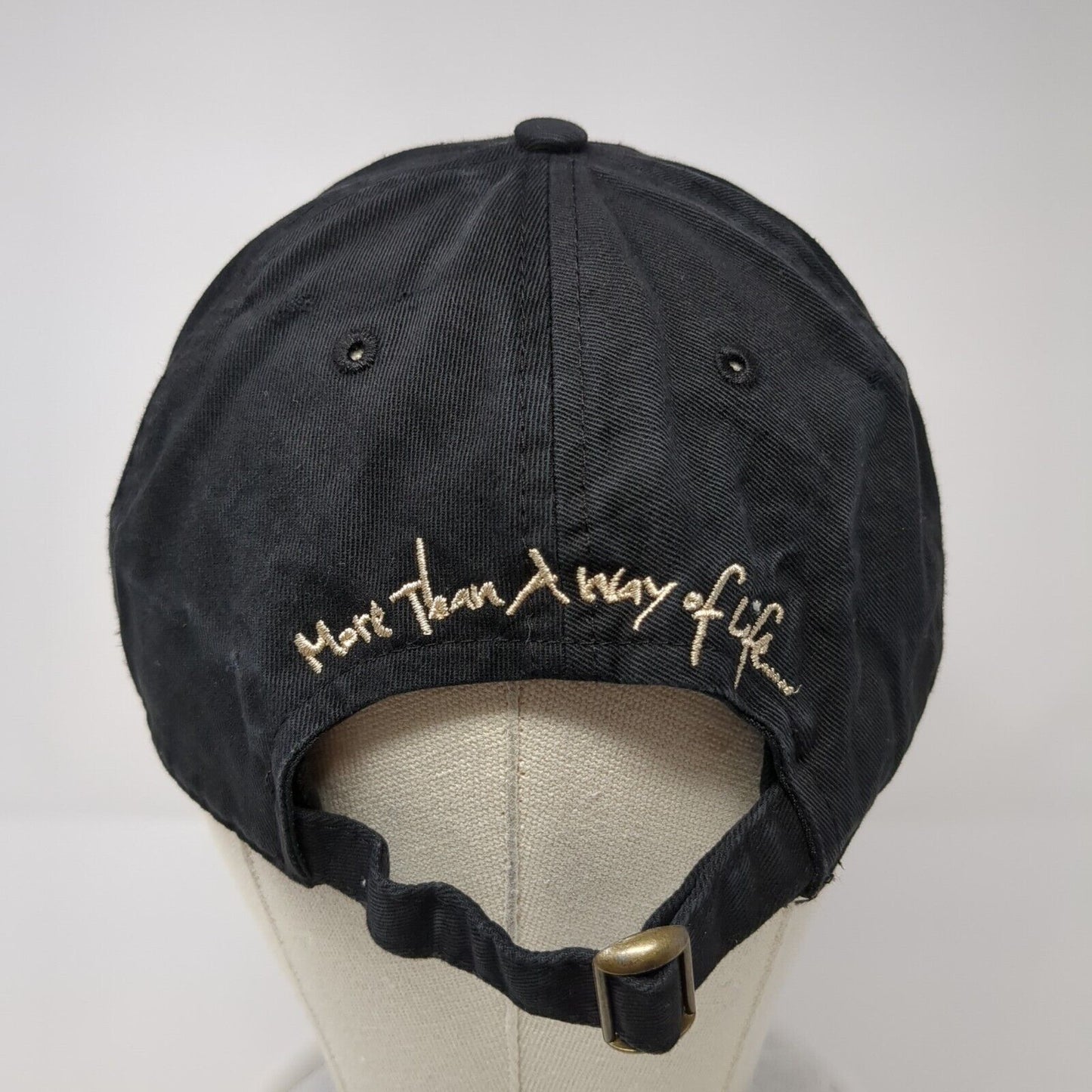 Faded Fly Slideback Hat Black One Size Adjustable Solid Buck's Bags