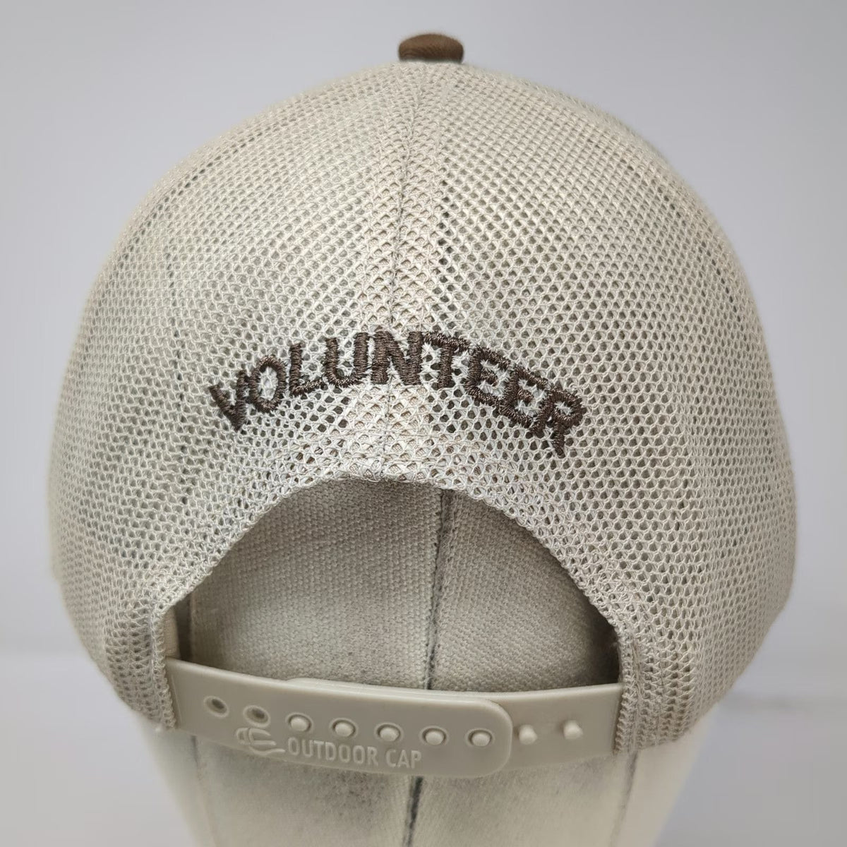 Outdoor Cap Trucker Hat Brown Beige One Size Mule Deer Foundation Volunteer
