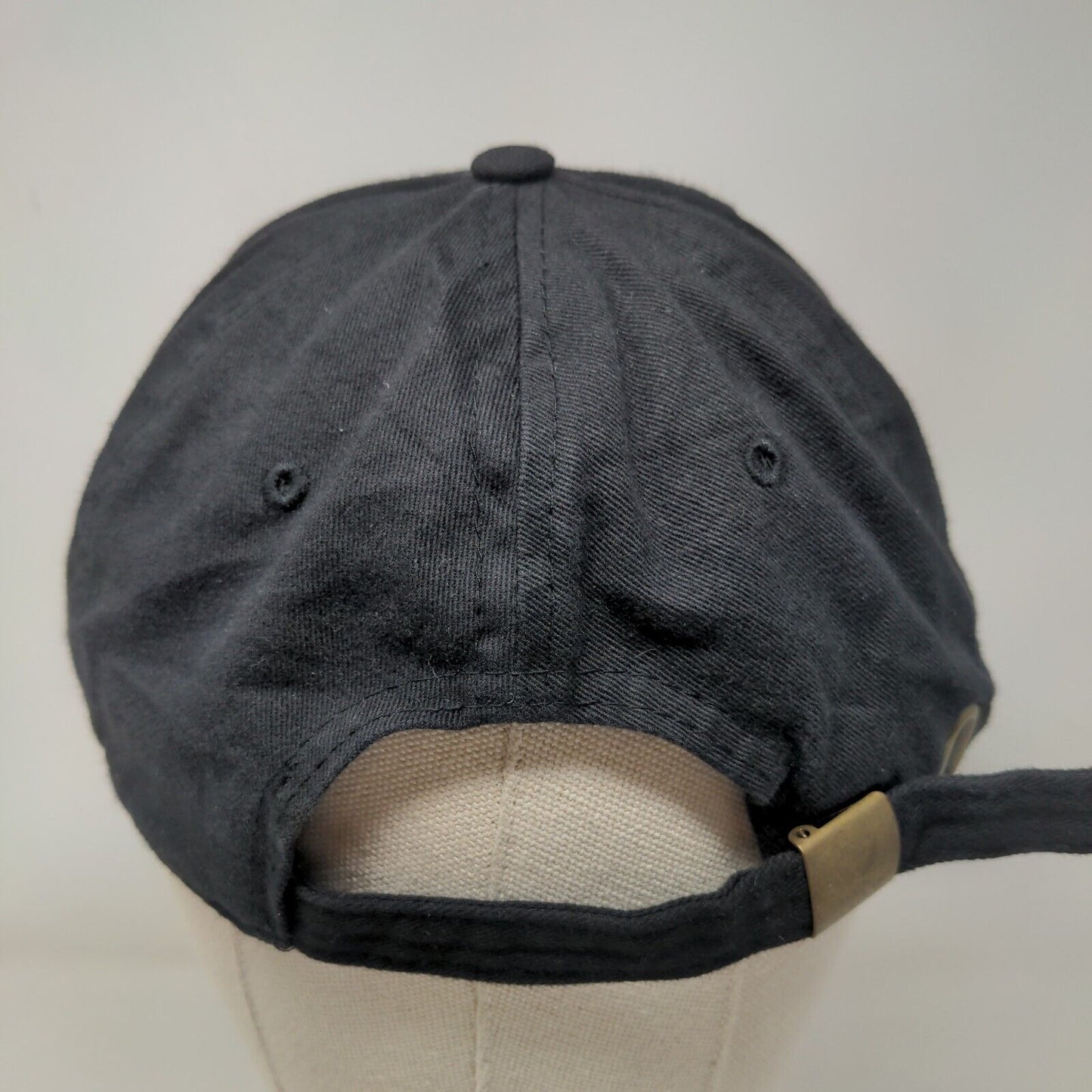 PRG Monogram Slideback Hat Black One Size Adjustable Embroidered Vented Holes