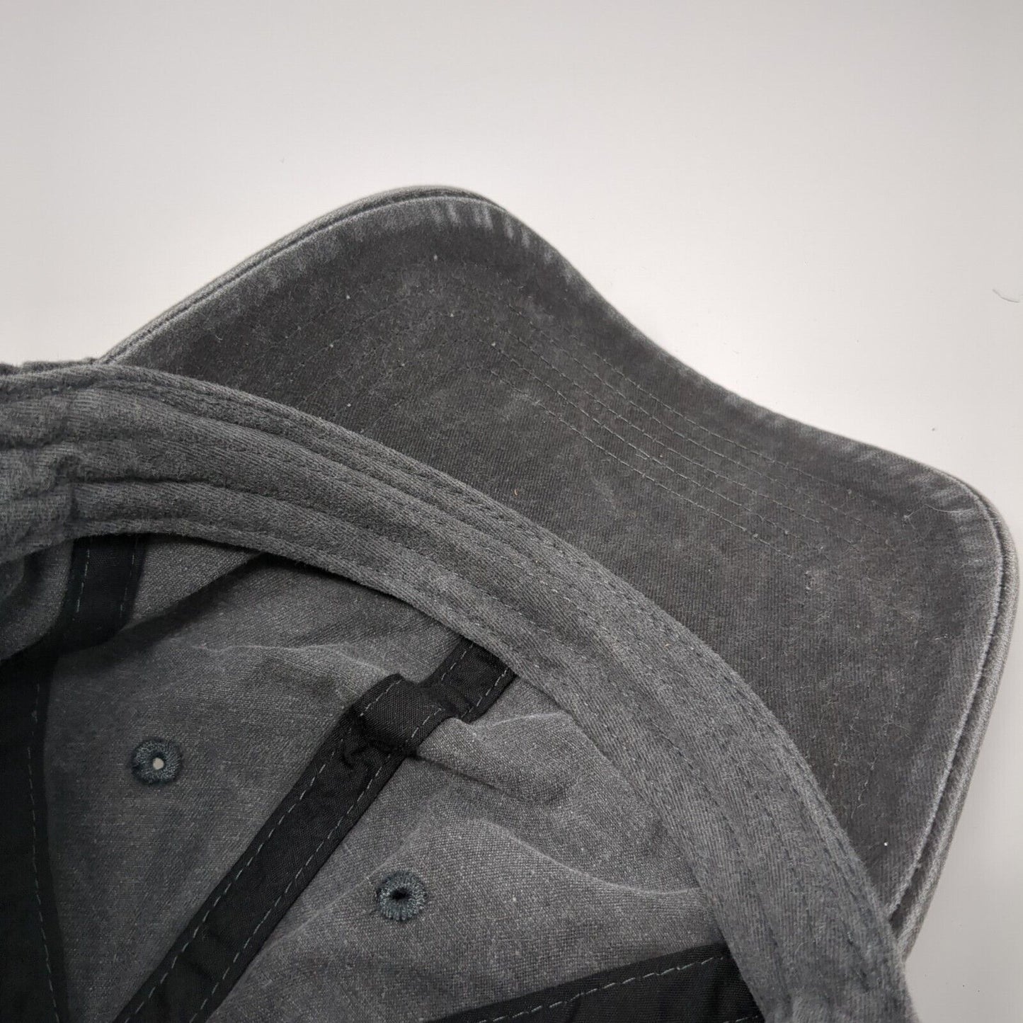 Unbranded Slideback Hat Black OS Adjustable Vented Holes 6 Panel Blank Cotton