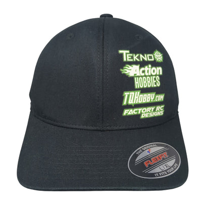 Tekno Action Hobbies Shane Lavarello Fitted Hat Black XL Flexfit Yupoong