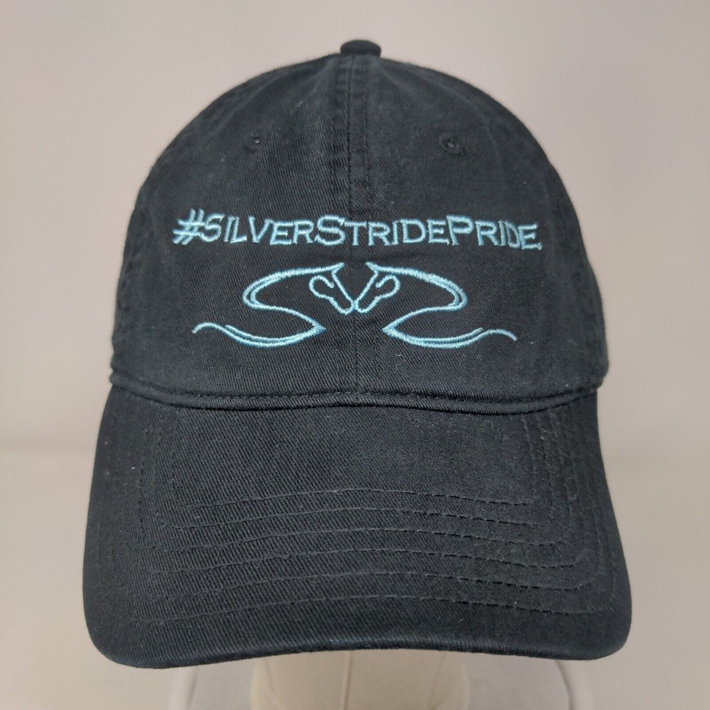 Silver Stride Pride Uproar Slideback Hat Black OSFM Adjustable Embroidered Otto