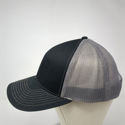 Richardson Snapback Mesh Back Trucker Hat Black One Size Blank 6 Panel