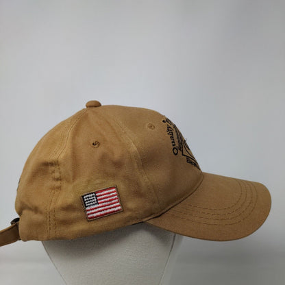 QPS Quality Plus Services Slideback Hat Brown OSFM Adjustable Embroidered