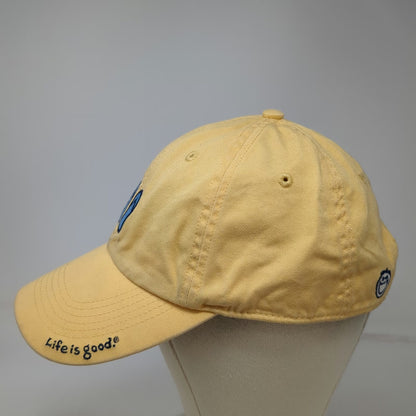 Life is Good Baseball Cap Yellow One Size Flip Flops Embroidered Cotton Hat