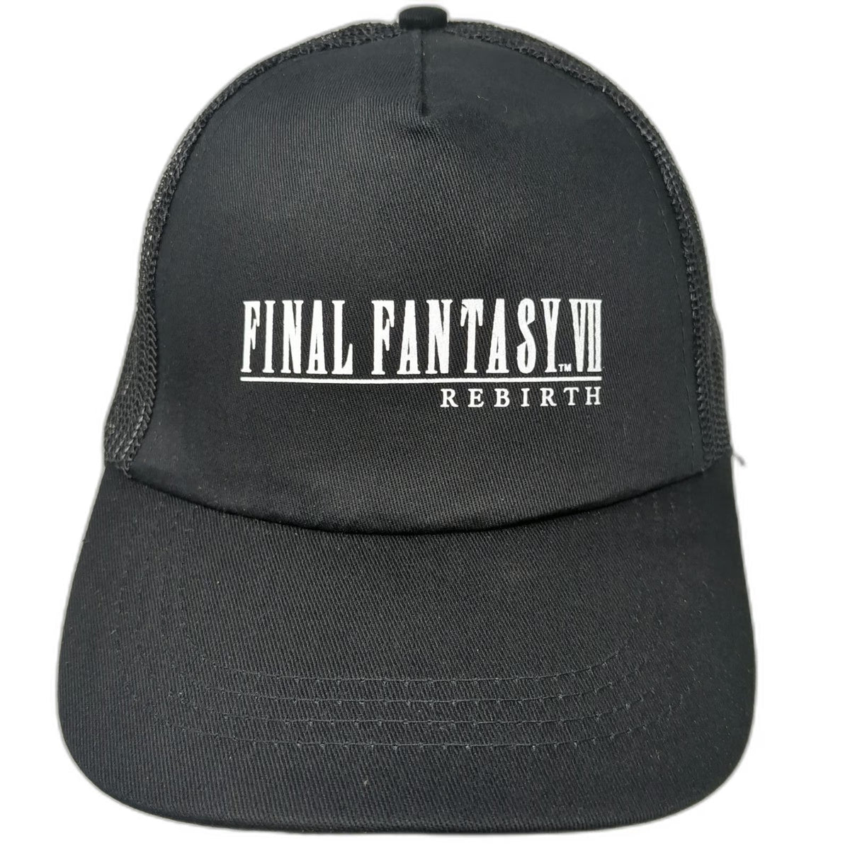 Square Enix Final Fantasy VII Rebirth Trucker Hat Black One Size Mesh Snapback