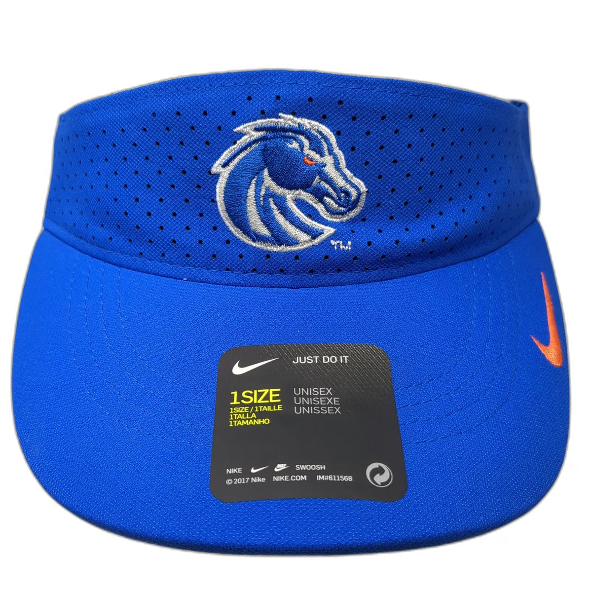 Nike Visor Blue One Size Boise State Broncos Dri-FIT Strapback Adjustable Hat