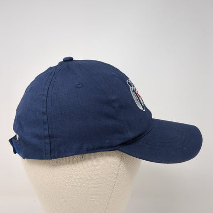 i9 Sports Strapback Hat Blue One Size Adjustable Embroidered 6 Panel