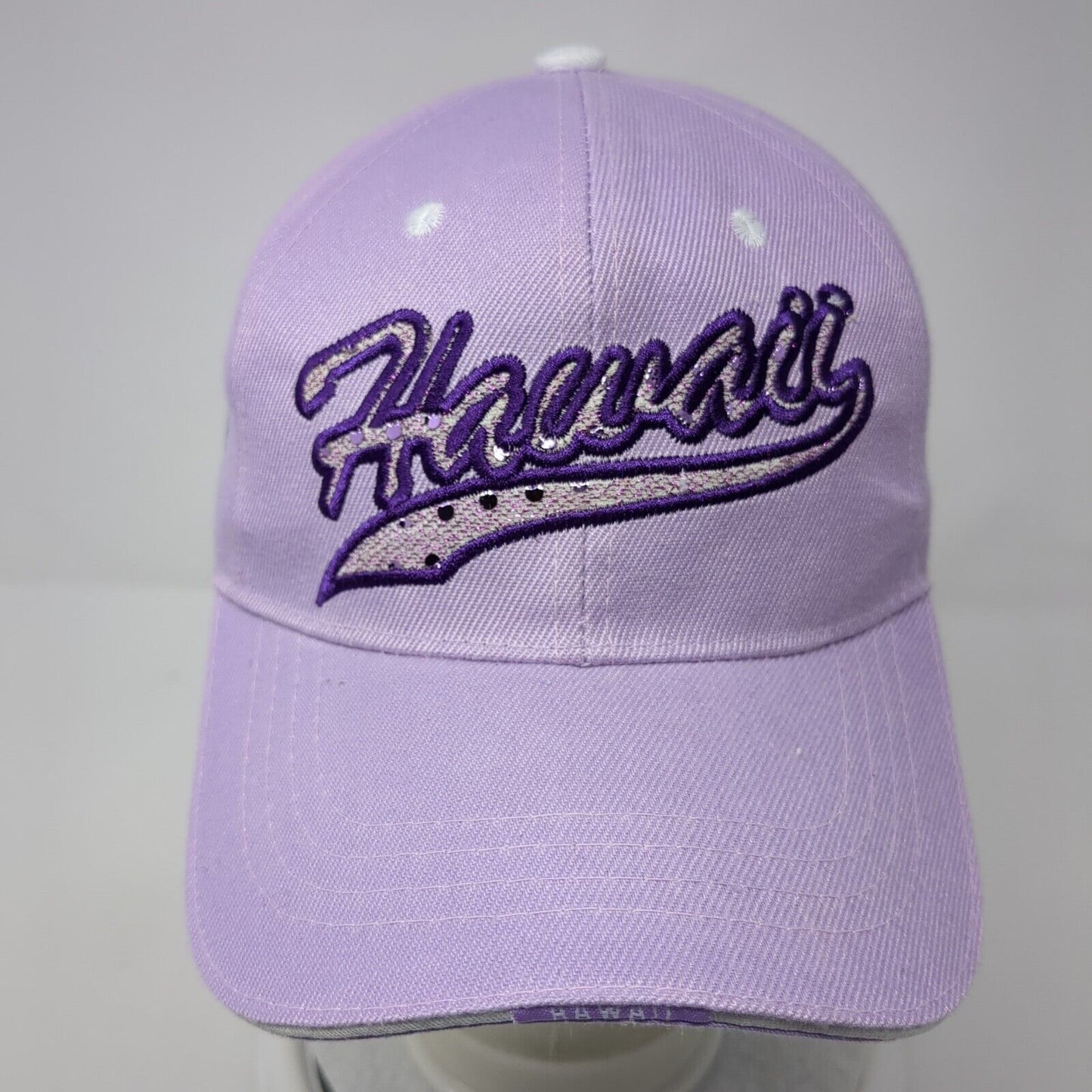Hawaii Strapback Hat Purple One Size Adjustable Embroidered Chelona