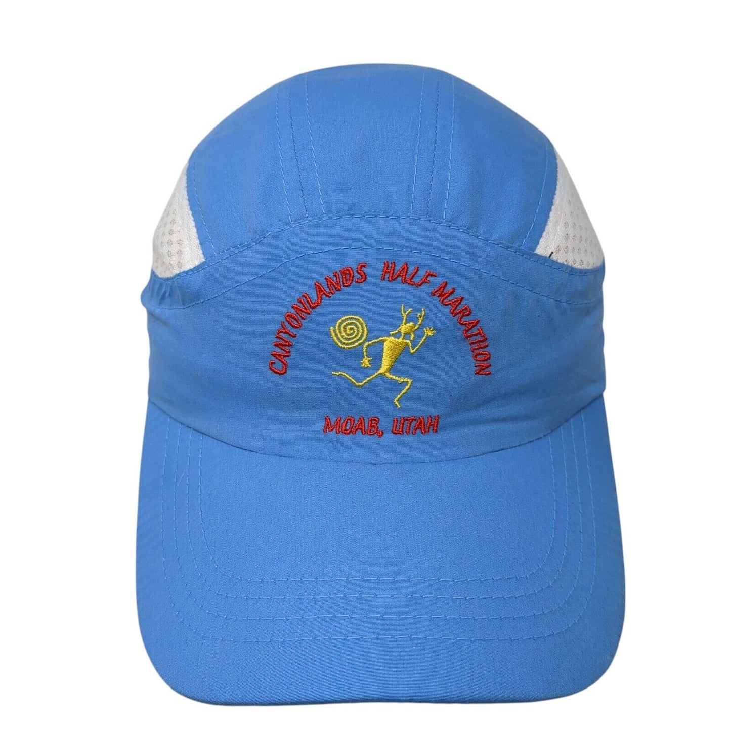 Canyon Lands Half Marathon Moab Litah 5 Panel Cap Blue OS Adjustable Polyester