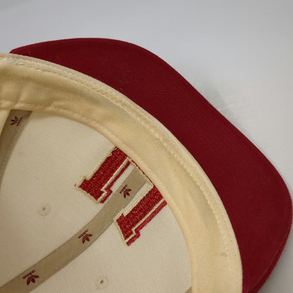 Utah Utes NCAA Adidas Snapback Hat Beige Red One Size College Vault Flat Brim