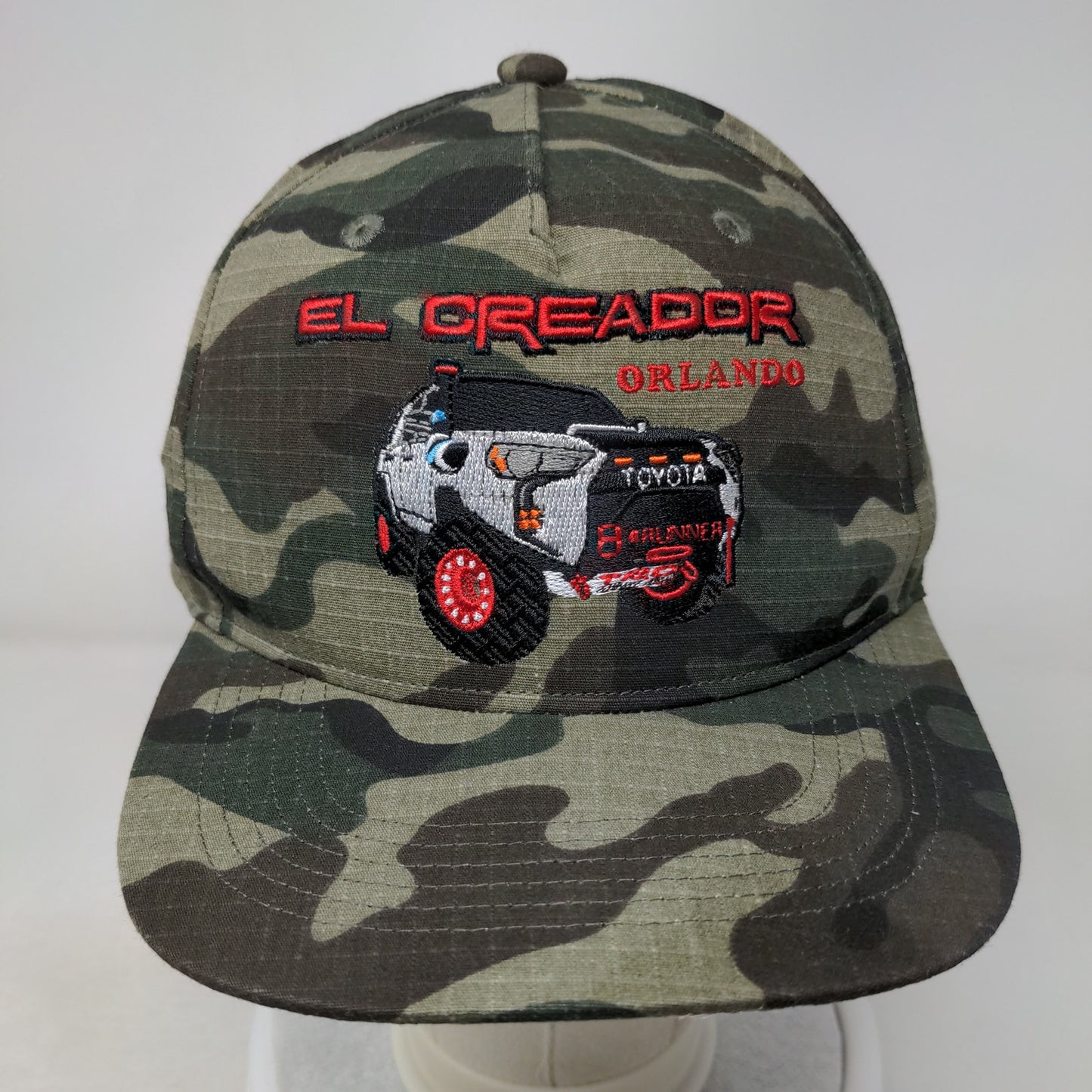 El Creador Orlando Off Road Strapback Camo Hat Embroidered Logo Car