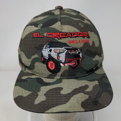 El Creador Orlando Off Road Strapback Camo Hat Embroidered Logo Car