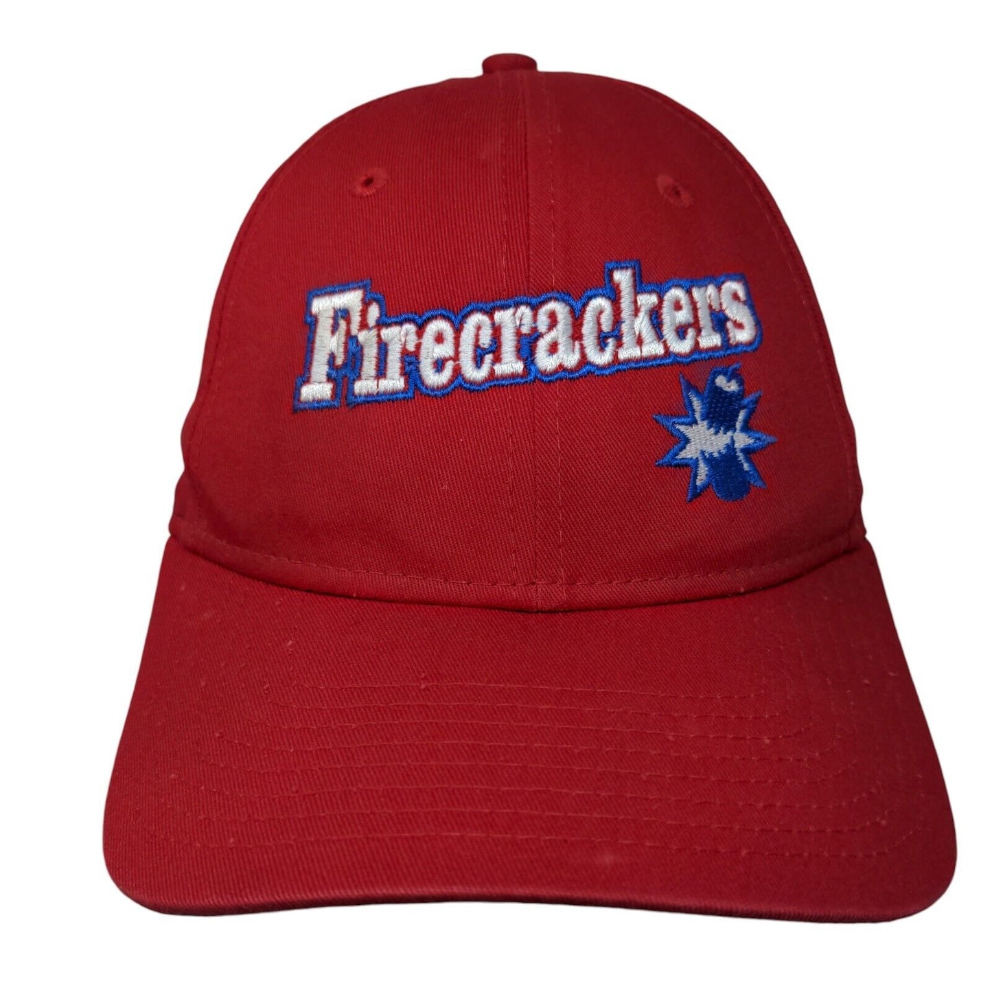 Firecrackers Strapback Hat Red OSFM Adjustable Embroidered Cotton New Era