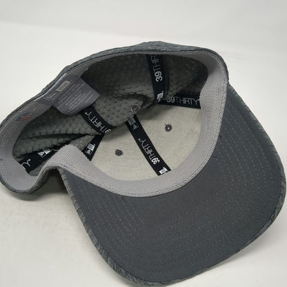 New Era New England Patriots NFL Hat Gray L Cap 39THIRTY Stretch Fit Blue Red